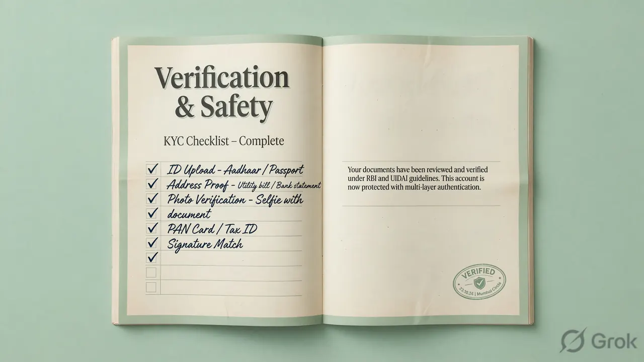 A verification and safety page laid out on a print-journal editorial spread