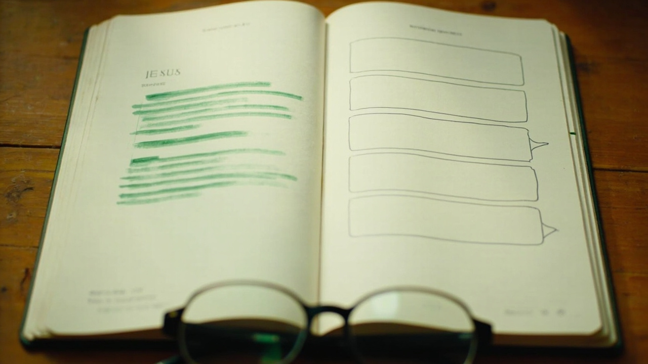 A customer-care tone reference with sample email and chat replies on a print-journal spread