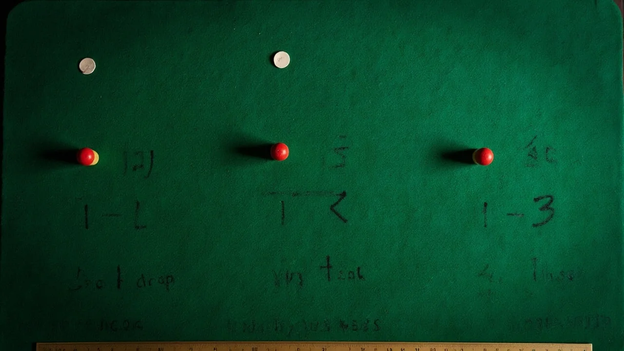 A drop-vs-show math diagram showing the 25/50/80 ladder on the 80-point table